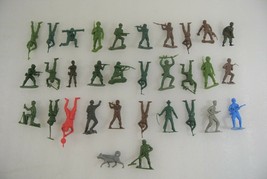 Toy Soldiers Lot of 32 Vintage Army Men MPC Made in Hong Kong Also Cowbo... - $35.79