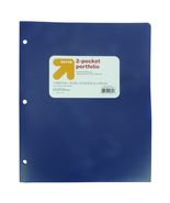 up&amp;up 2 Pocket Plastic Folder Blue Durable Office School Supply - $239.06 MXN