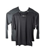 Womens Plain Black Long Sleeve Tee Shirt with Short Top XL Pullover Ligh... - $601.71 MXN
