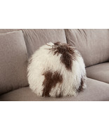 Tibetan / Mongolian lamb fur Randomly Selected Natural Spot Ball Pillow  - $110.00+