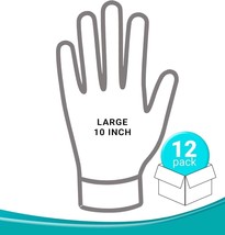 APQ Supply PVC Dotted Gloves 10 Inches. Pack of 12 White Canvas String... - £17.16 GBP