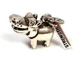 Brighton Hippi Charm, Hippopotamus J99622 Silver Finish/Stones, New - $338.81 MXN