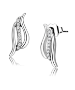 DA175 - High polished (no plating) Stainless Steel Earrings with AAA Gra... - $37.25 CAD
