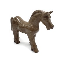 Carved Stone Horse Statue Decorative Collectible 4.5 inches Tall - $19.89
