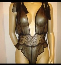 Victoria&#39;s Secret Designer Collection S,M,L TEDDY bodysuit one-piece sil... - $168.29