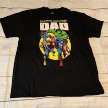 Marvel Mens Size 2X Graphic T-Shirt Earth&#39;s Mightiest Dad Heroes  - £10.17 GBP