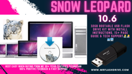 Mac OS X Snow Leopard 10.6 Bootable USB Flash Drive Install Upgrade Repair - £23.52 GBP