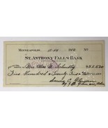 St. Anthony Falls Bank Antique Check c. 1910 10/24/1910 Minneapolis Minn... - $16.00