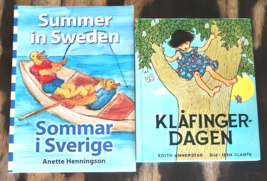 2 SWEDISH KIDS Books Klafinger-Dagen and Sommar i Sverige / Summer in Sw... - $14.84