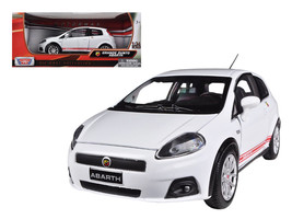 Fiat Grande Punto Abarth White 1/24 Diecast Car Model by Motormax - $42.27