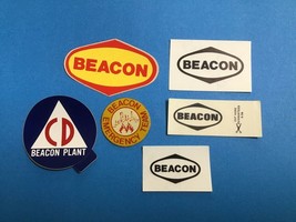 492A~ Vintage Beacon Plant Gas Oil Sticker Decal Lot Advertising Emergen... - $17.35