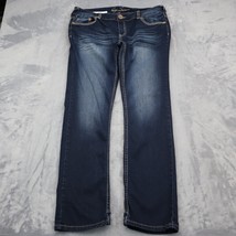 Ariya Jeans Pants Womens 15 Blue Mid Rise Flat Front Straight Leg Casual Bottoms - £23.28 GBP