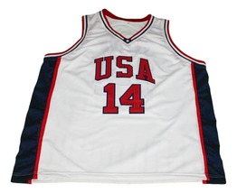 Gary Payton #14 Team USA New Men Basketball Jersey White Any Size image 4