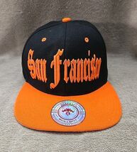 Bullbot San Francisco Adjustable Hat Cap Black Orange Raised Embroidered SF - $14.85