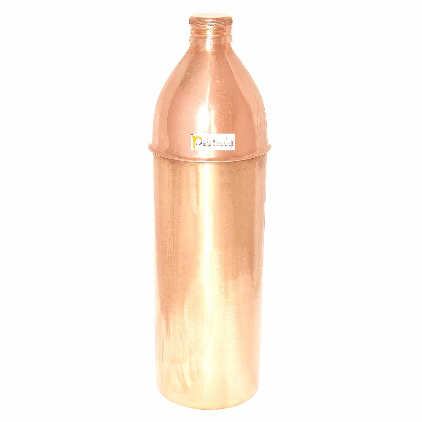 Primary image for Prisha India Craft Copper Bottle, Good Health Benefits Bottle, Capacity 850 ML, 