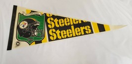 ORIGINAL Vintage 1990s Wincraft Pittsburgh Steelers Full Size Pennant - $24.74