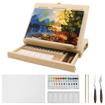 ArtEase Deluxe Tabletop Easel Set - Portable Wooden Art Easel Painting K... - $1,531.45 MXN