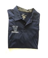 Nike Villanova Wildcats Football Navy Blue Dri Fit Polo Shirt Top Large L - £31.96 GBP