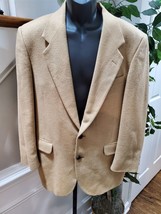 Botany 500 Khaki 100% Camel Hair Long Sleeve Single Breasted Jacket Blazer 44R - £54.69 GBP