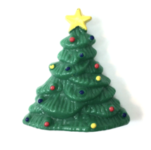 Vintage Gibson Greetings Plastic Christmas Tree Holiday Pin Brooch HTF - £15.98 GBP