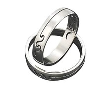 Men&#39;s 316L Stainless Steel Cutout Squiggle 5 mm Band Ring - £19.82 GBP