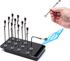 Metal Painting Stand Base Holder and 12PCS Magnetic Bendable Alligator Clip Stic - £14.02 GBP