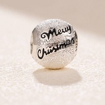 2018 Winter Release Sterling Silver Merry Christmas  With Enamel Charm  - $16.40