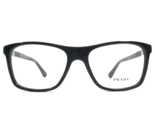 Prada Eyeglasses Frames VPR 05S 1AB-1O1 Polished Black Square Full Rim 5... - $148.49