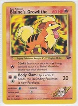 M) Pokemon Nintendo GAMEFREAK Collector Trading Card Blaine&#39;s Growlithe ... - £1.55 GBP