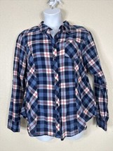Torrid Womens Plus Size 2 (2X) Blue/Red Plaid Button Up Shirt Long Sleeve - £14.19 GBP