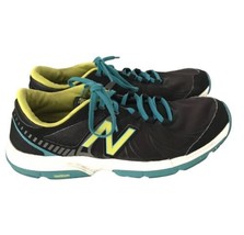 NEW BALANCE Womens Shoes Black Yellow Lace Up Cross-Training Sneakers Sz 8 - £17.64 GBP