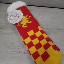 Harry Potter Gryffindor Sherpa Lined Socks Non-Slip Bottom Adult One Size Nwt - £7.82 GBP