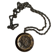 Vintage Rare Gemini Zodiac Heavy Pendant Necklace - $14.47