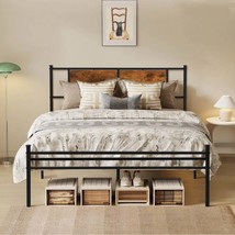 Queen Victorian Bed Frame, Storage, No Box Spring, Quick Install, Black - $135.99