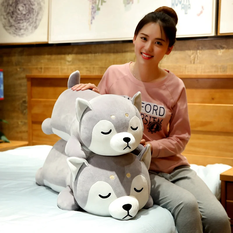 Husky&amp; Shiba Inu Corgi Dog Pillow Christmas Peluche for Kids GirlsKawaii Present - $19.69