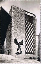 Postcard Coventry Cathedral Porch &amp; Epstein&#39;s Bronze St Michael Conflict... - $4.94