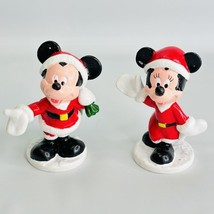 Applause Disney Mickey And Minnie Mouse Christmas PVC Figures or Cake Toppers - £7.90 GBP