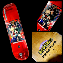 My Hero Academia Primitive Skateboard 8.125&quot; Red Foil Deck *New in Shrin... - £60.14 GBP