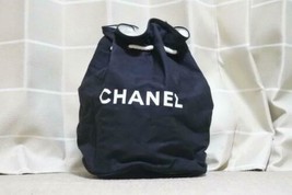 Chanel novelty vintage drawstring bag pool Shoulder Bag back black - £108.98 GBP