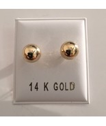  14kt Solid Yellow Gold Polished 5mm Ball Bead Screw Back Stud Earrings - $24.95