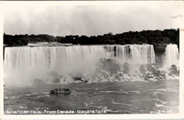 American Falls from Canada Niagara Falls RPPC Postcard Z14 - £4.77 GBP