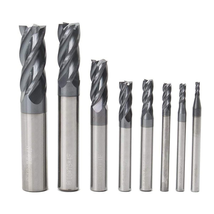 CNC End Mill Set, Carbide Tungsten Steel 4 Fultes Milling Cutter, Router Bits Ro - £38.72 GBP