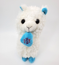 Dan Dee White Alpaca Llama Blue Heart Best Mom Ever Plush Stuffed 12&quot; Toy B310 - £10.35 GBP