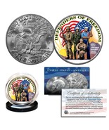 DEFENDERS OF FREEDOM Flag US Military Authentic Legal Tender IKE Eisenhower Coin - £8.25 GBP