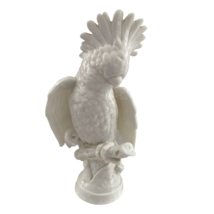 Porcelain Blanc de Chine White Cockatiel Cockatoo Bird Figurine Japan Italy - $99.00