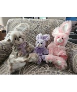 New Retired Charlie Bears 2020 Set  GUMDROP DEWDROP PEAR DROP Bunny Rabb... - $247.45