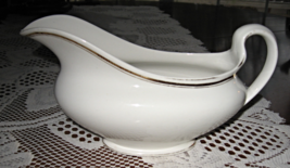 Johnson Brothers-Gravy Boat-White with Gold-England - £9.40 GBP