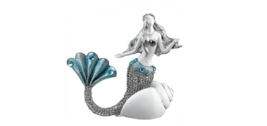 nixie porcelain and metal mermaid figurine jewels of the sea collection decor - £52.57 GBP