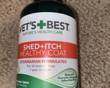 Vet&#39;s Best Shed &amp; Itch Healthy Coat For Dogs 150 Chewable Tablets EXP 09... - $24.00