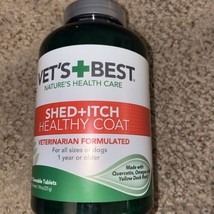 Vet&#39;s Best Shed &amp; Itch Healthy Coat For Dogs 150 Chewable Tablets EXP 09... - $24.00